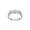 Cute Sterling Silver 3 Stone BAnd Ring
