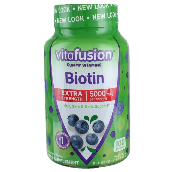 Vitafusion Biotin Extra Strength Gummies 5000 mcg 100 Ct Exp 11/25