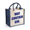 60 Second Makeover Limited Medium Jute Bag May Contain Gin Navy Blue Bag