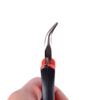 500pcs Micro Silicone Rings Beads Hair Extensions Kit I-tip Hair Pliers Micro Pulling Hook Needle Loop Threader and Micro Silicone Links (Brown)