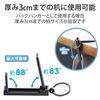 Elecom P-DSCMPBHBK Compact Smartphone Stand with Bag Hanger Function Matte Black