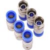 Gebildet 24pcs RG6 F Type Coax Compression Connector, Coaxial Compression Connector Fitting (Blue)