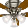 42" Antique Pewter 5 Blade Ceiling Fan Dimmable Transitional 3 LED Light Lamp