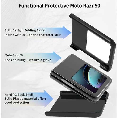 GFRGTFHYT for Motorola Moto Razr 2025/2024 Phone Case Slim Lightweight Hard PC Flip Cover with Blue Marble Design Wireless Charging Anti-Scratch Shockproof Protective Case for Moto Razr 60/50 5G