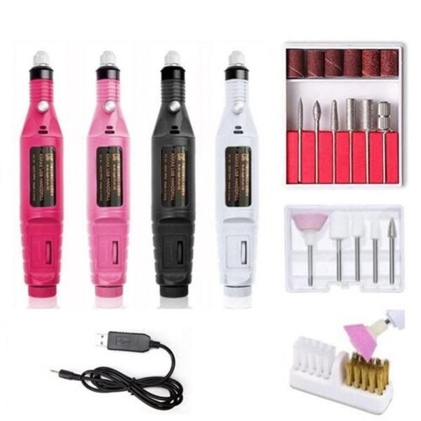 BTM Nail Drill USB 2-Piece Set Bit Display Rack Storage Box Holder Gel Material Self-Electric Shopper Cleaning