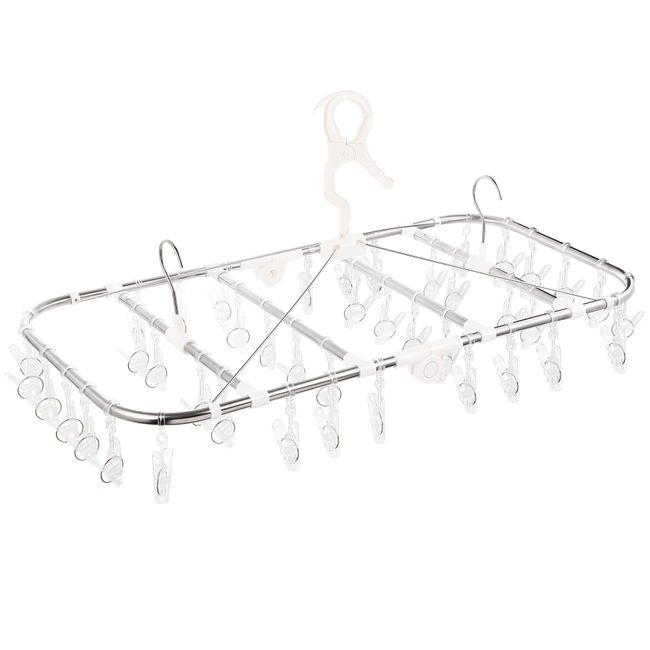 TITIROBA Pinch Hanger, 42 Pinch, Corner Hanger, Just Pull, Stainless Steel, Wash, Large, Towel, 28.3 x 13.4 x 12.6 inches (72 x 34 x 32 cm)