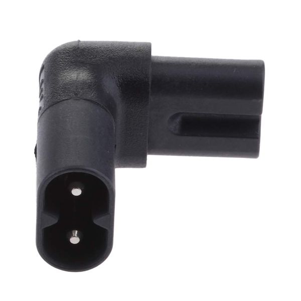 Homyl C8 to C7 90 Degree Up and Down Right Angle Light Power Adapter, Black