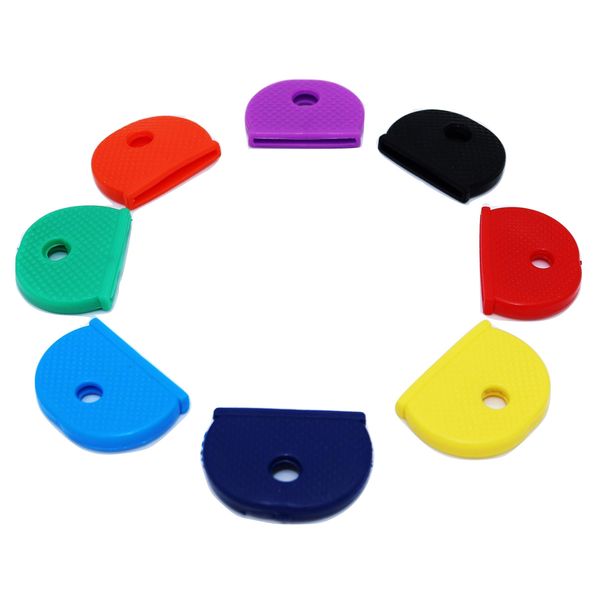 JAM2DAY Pack of 8 Key Cap Covers - Assorted Colours With Soft Rubber Feel