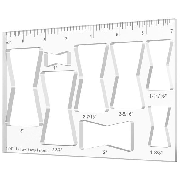 ETFOBMI Router Templates for Woodworking, 8-in-1 Bowtie Jia for Woodworking Router Jig Butterfly Inlay Template Decorative