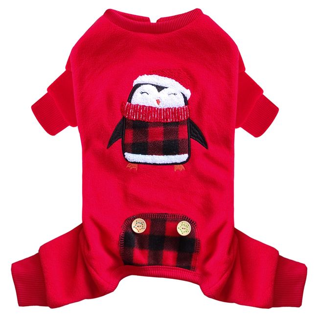 KYEESE Dog Pajamas Christmas Tree Dog Pjs for Small Dogs Xmas Holiday Dog Onesie Puppy Pajamas