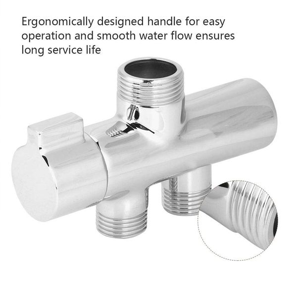 Wall Mounted Shower Valve Diverter Separator Shower Head Valve for Home Bathroom, G1/2"