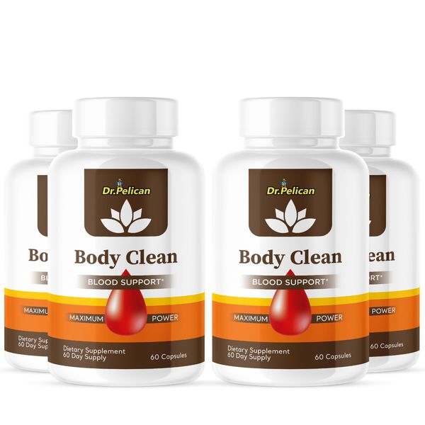 Body Clean- Blood Support- 4 Bottles- 240 Capsules