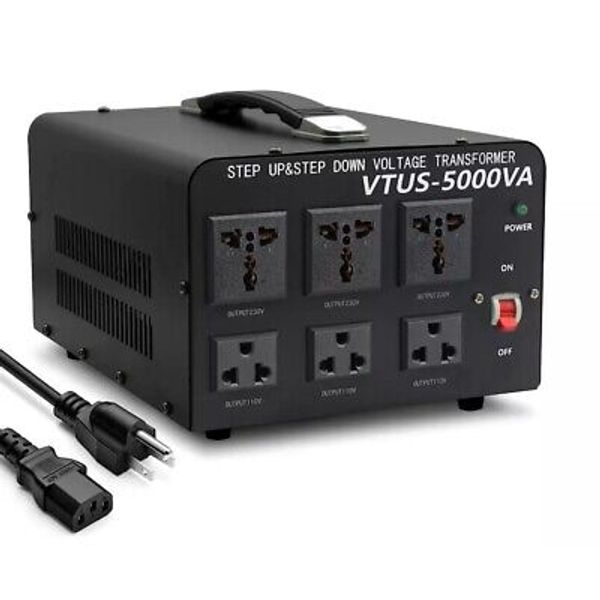 5000 Watt Voltage Converter Transformer,  Heavy Duty 10 AMPS Cantonape VTUS-5000