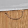 vidaXL Bamboo Rectangular Natural Laundry Basket