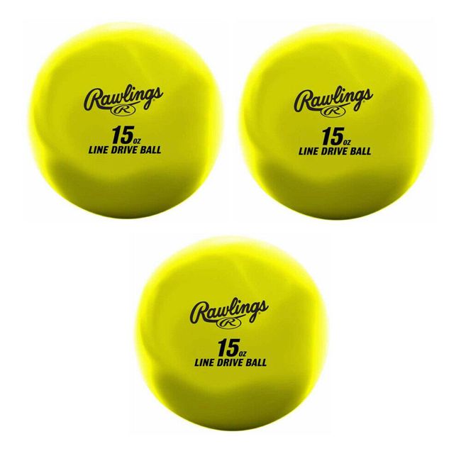 Rawlings 15 oz Line Drive Training Ball 3 Pack