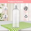 5 Pcs 100ml Clear Travel Bottles Plastic Bottles with Lids Small Empty Bottles Refillable Travel Bottle Set with Funnels and Stickers for Liquids Toiletries Lotion Shampoo Conditioner Shower Gel