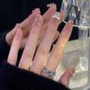 24 Pieces Urutto Pink Big Ribbon Nail Pearl Ginsen Nail Tip For taking pictures, weddings, coming-of-age ceremonies, parties, after-parties, etc. False nails False nails