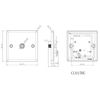 Knightsbridge CL015BC Sat TV Outlet-Rounded Edge Brushed Chrome