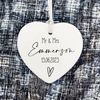 Personalised Mr & Mrs wedding Porcelain Heart Keepsake Gift