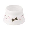 Richell Spill Proof Dog Dish with Legs, White, Small