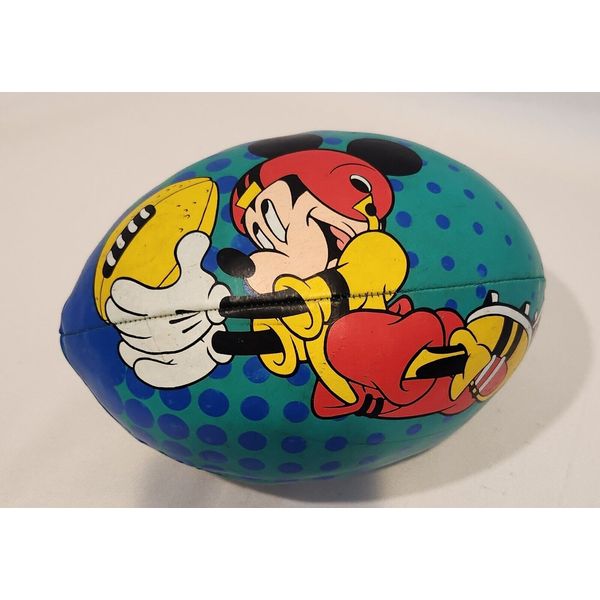 Mickey Mouse Disneyland **Paris** Rare Soft Rugby Ball Souvenir Toy Collectible