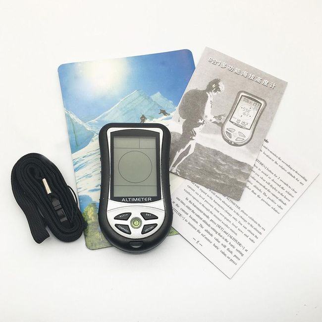 Digital Altimeter, 8 In 1 Handheld Electronic Altitude Gauge