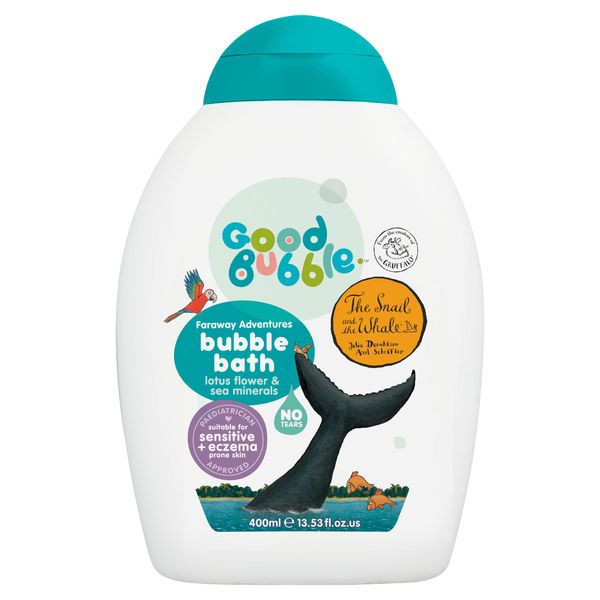 Good Bubble The Snail & The Whale Bubble Bath with Lotus Flower & Sea Minerals - 400ml Baby Bubble Bath for Sensitive & Eczema-Prone Skin - Vegan-Friendly for Toddlers