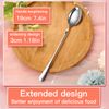 YSAMAX 20 cm Long Handle Latte Spoon Set of 6 Stainless Steel Spoon for Latte, Ice Cream, Sundae, Coffee Spoons Ideal for Home, Kitchen, Restaurant, Mixing, Luxurious Elegant Look, Ideal for Stirring