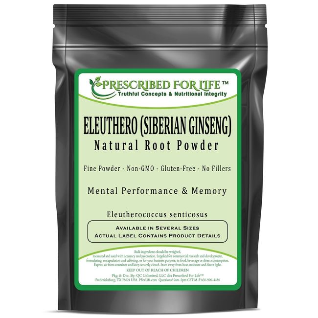 Eleuthero - Natural Root Powder (Eleutherococcus senticosus), 1 kg