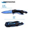 MTECH USA Tac-Force MT-A705BL spring Assisted Tactical Folding Knife, 4.5-inch Closed, Blue