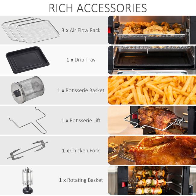 10Qt Air Fryer Oven LED Touch Display Countertop Baker Oven w/ 8 Cooking  Modes, 1 Unit - Ralphs