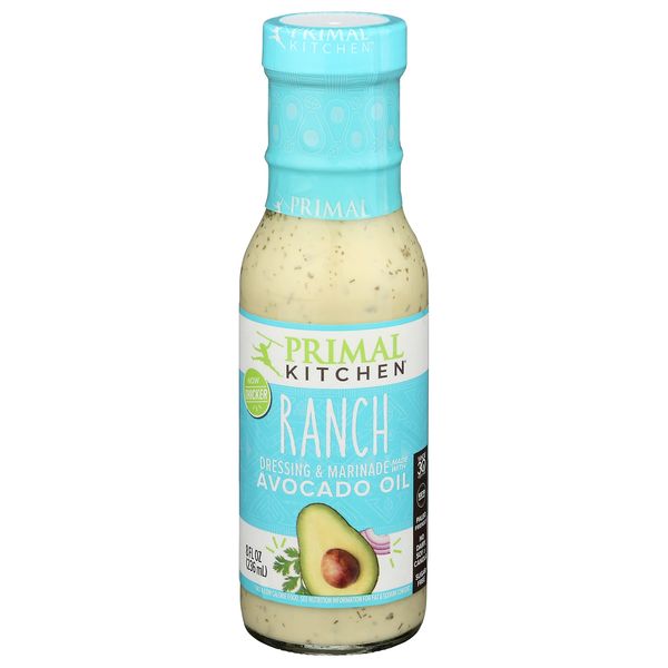 Primal Kitchen Ranch Salad Dressing & Marinade made with Avocado Oil, Whole30 Approved, Paleo Friendly, and Keto Certified, 8 Fluid Ounces