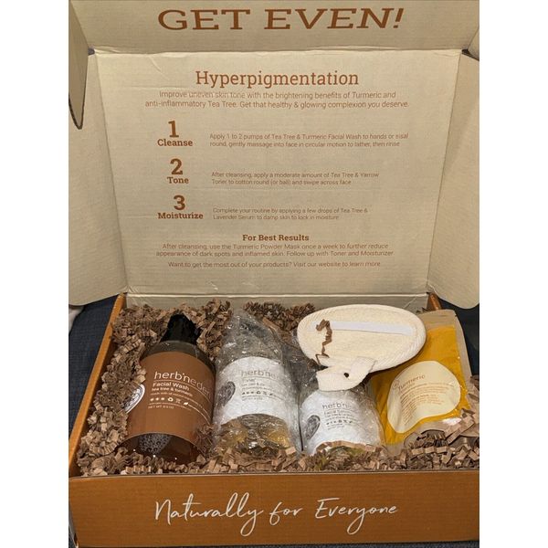 Herb'N Eden Hyperpigmentation Facial Kit | Cleansing, Masking, Toning, Hydration