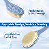 zxbaers 2PCS Shower Brush with Long Handle, Soft Non-Slip Bath Brushes, Back Scrubber for Shower,Suitable for Men and Women