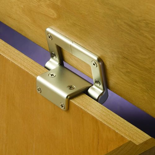 40 inch-Pound Lid Stay Torsion Hinge, Satin Nickel Finish, 1 per Pack