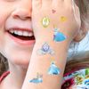 Damoff Cinderella Temporary Tattoos - 100pcs Multicolor Waterproof Kids Temporary Tattoos