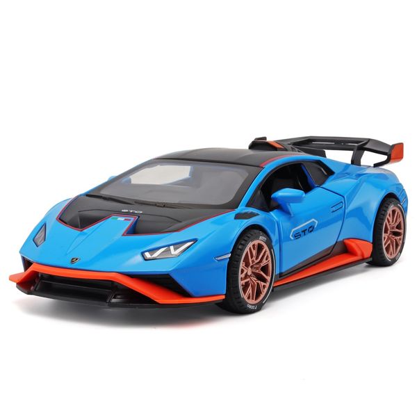 OANMYJJO Toy Cars Lambo Huracan STO Model Cars,1/24 Race Car Toys Die Cast Metal Toy Cars,Pull Back Big Toy Cars with Light and Sound,Collectible Cars Diecast Model Cars,Toy Cars for Boys Age 4-7