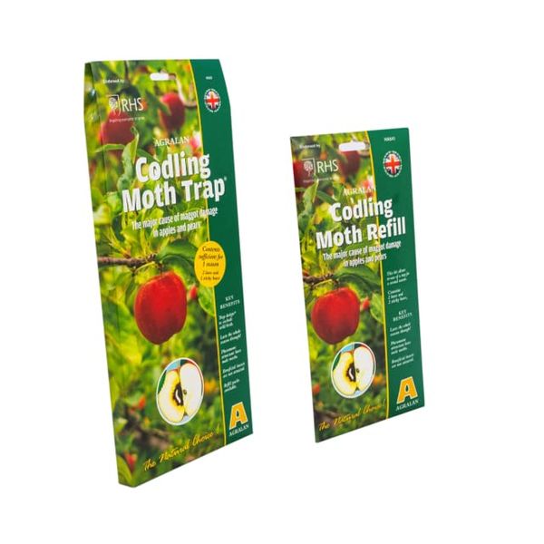 Agralan RHS Approved Natural Pheromone Lure Traps & Refills | Codling Moth | Plum Moth | Box Tree Moth | Chafer Beetle | Raspberry Beetle Control (Codling Moth Trap & Refill)