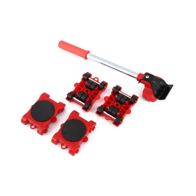 Regipro b 360 Degree Rotating Casters Moving Carrier Dolly for Furniture Moving, Load Capacity 880.1 lbs (400 kg), Red