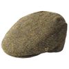 Failsworth Millinery Stornoway Harris Tweed Flat Cap (Latest Version) in Pattern 2013 - Brown, Size: Small (55cm)