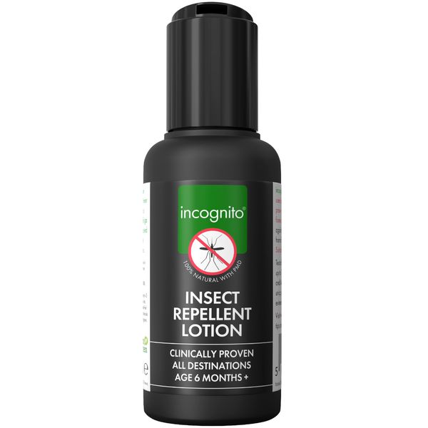 Incognito Insect Repellent Lotion 50ml | Protects for Up to 7 Hours | Natural DEET Free Formula | Insect Repellent & Moisturiser for Soft Protected Skin | Travel Friendly Organic Mosquito Repellent