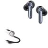 BoxWave Cable Compatible with EarFun Air Pro 4 - AllCharge miniSync, Retractable, Portable USB Cable - Jet Black