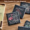 OMTech 18 Pack Square Stone Coasters Set for CO2 Laser Engraver Cutter