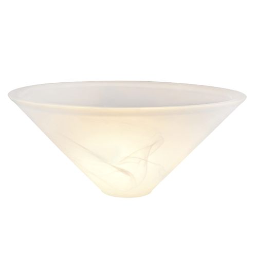 Aspen Creative 25301-64-1, Alabaster Glass Shade for Medium Base Socket Torchiere Lamp, Swag Lamp, Pendant, Island Fixture, 12-7/8" Diameter x 5-3/4" Height