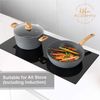 17 PCS Pots and Pans Set Nonstick Induction Cookware Set Granite Coated Pot Set