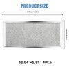LUBIYACK 4Pcs Microwave Grease Filter Replacement for W10208631A, Microwave Filter Replacement 5.81" x 12.94" Grease Filter Replacement