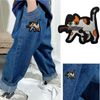 DragonX2 Patch, Pack of 2 IRON_ON_TRANSFER_DESIGN, Polyester, Multicoloured, Cat Pattern, for Jeans, Jackets, Backpacks, 2 pieces