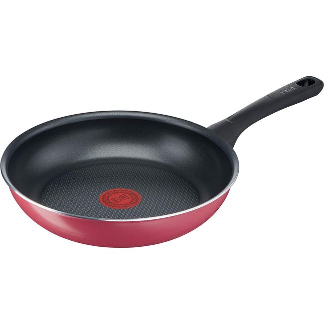 Tefal B55904 Cranberry Red Frying Pan, 9.4 inches (24 cm), Non-Stick Red, Compatible with Gas Fire