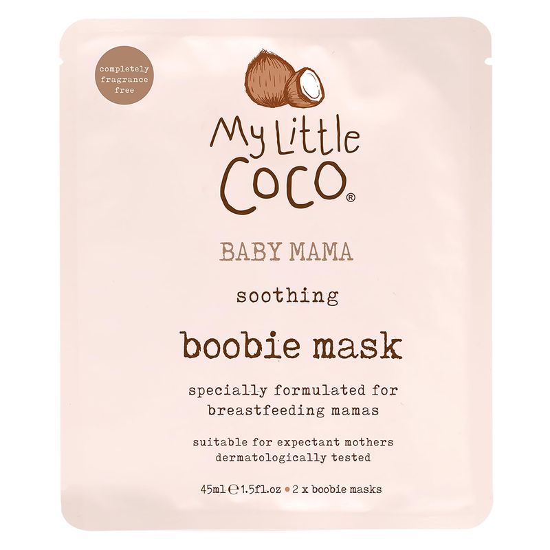My Little Coco BABY MAMA Soothing Boobie Mask, 42ml | 2 Hydrating Masks with Coconut Oil & Rosehi...