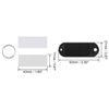 sourcing map Plastic Key Tags with Split Ring Keychain ID Luggage Label Window 60x21mm, Black 16Pcs
